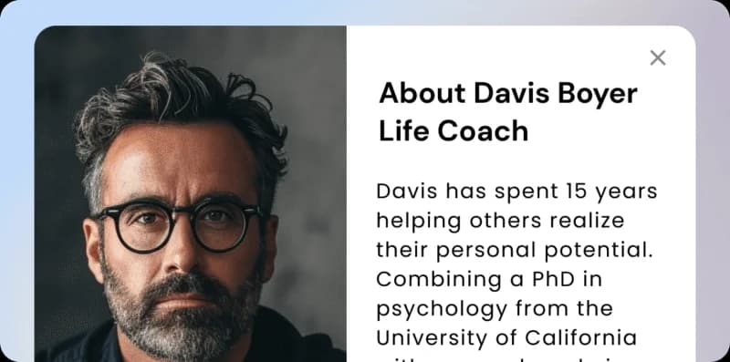 Team/biography sections