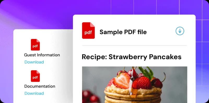 Embedded PDF files