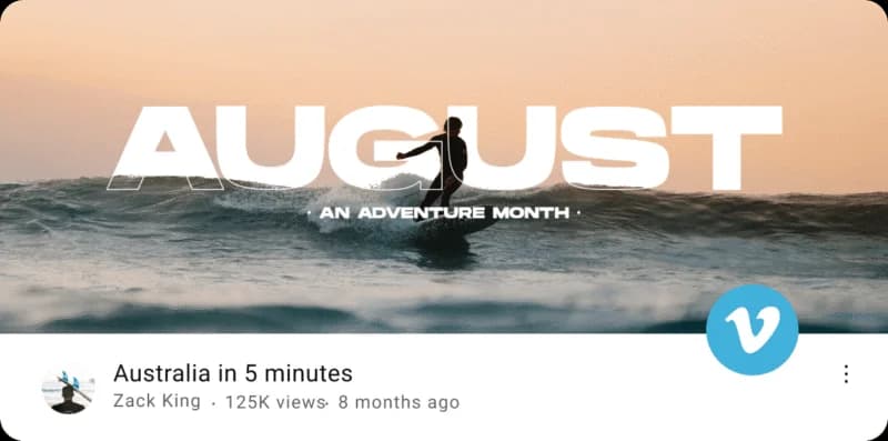 Vimeo feed embed