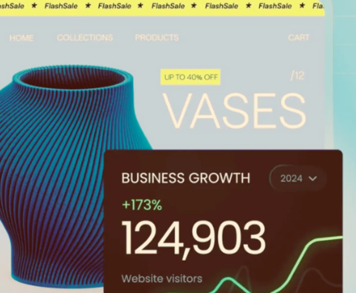 A dashboard tracking website traffic and lead capture