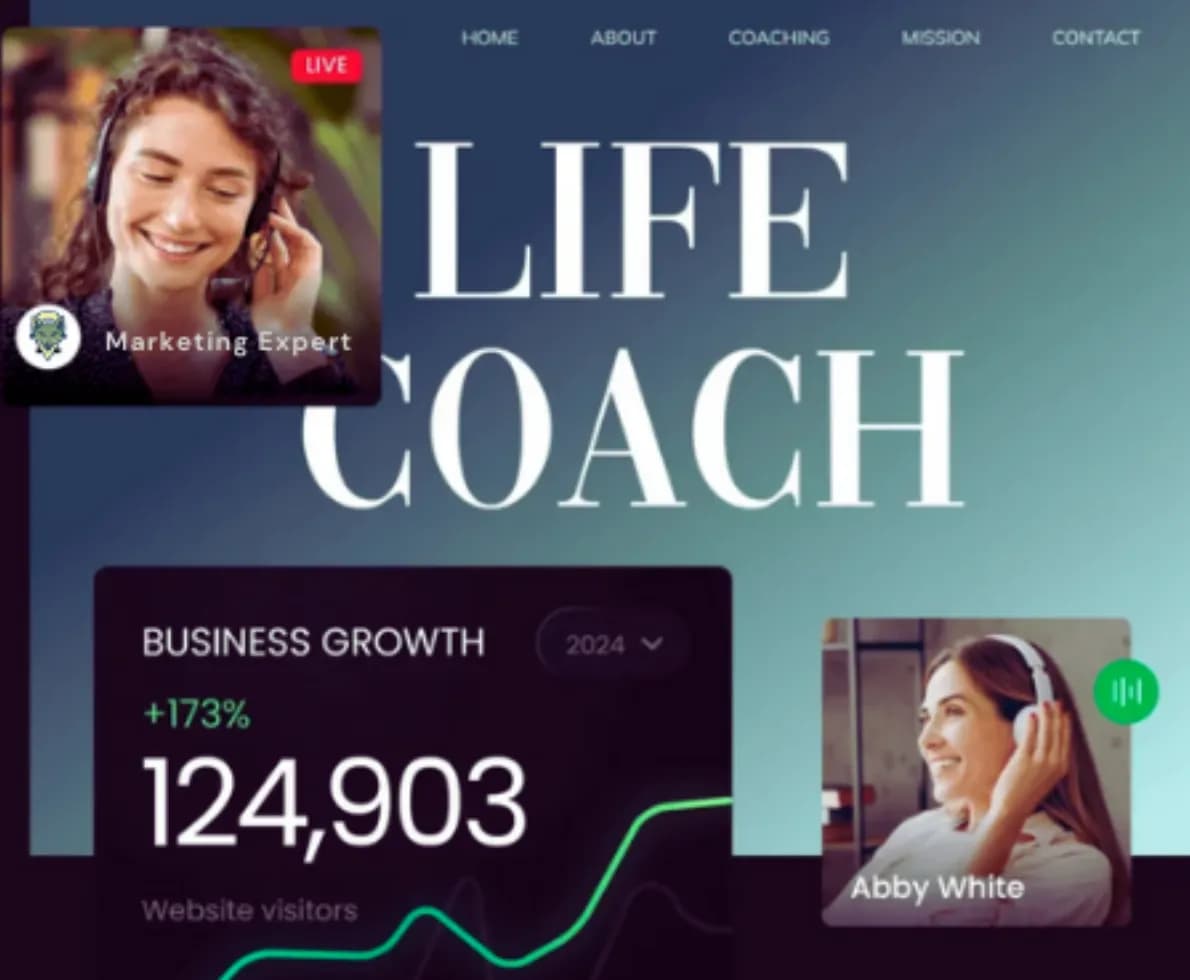 Launch & training call A live video call walking through a finished website