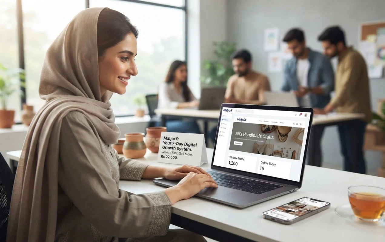 MatjarX complete digital growth platform helping small businesses in Pakistan with websites, SEO, Google Business Profile, social media integration, online payments, and growth marketing services.